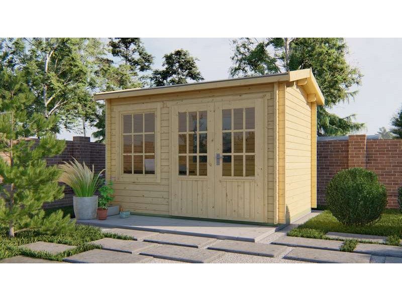 Chalet bois 8m2 350x250cm Daisy