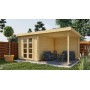 Chalet bois 5,3+5,3m2 500x250cm Elburg