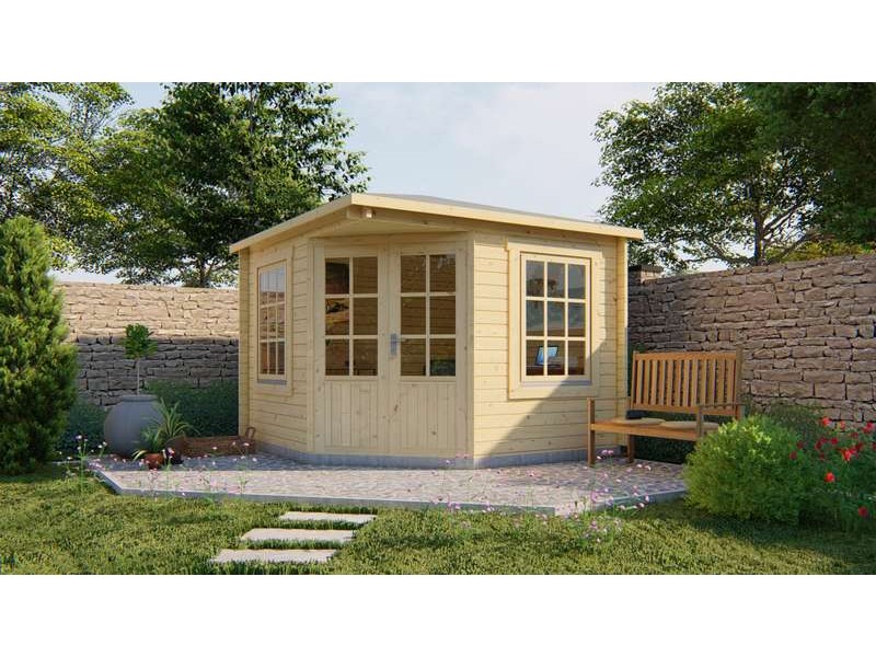 Chalet bois 8m2 300x300cm Emma