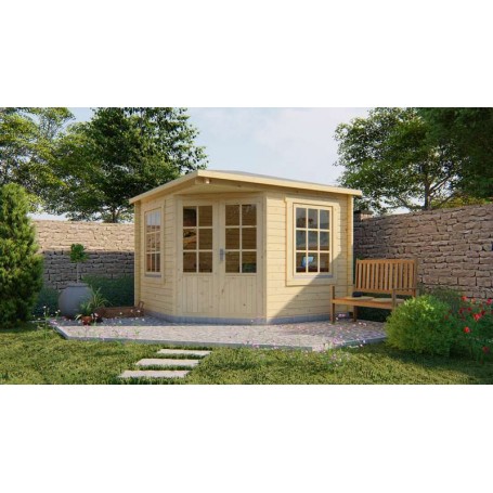 Chalet bois 8m2 300x300cm Emma