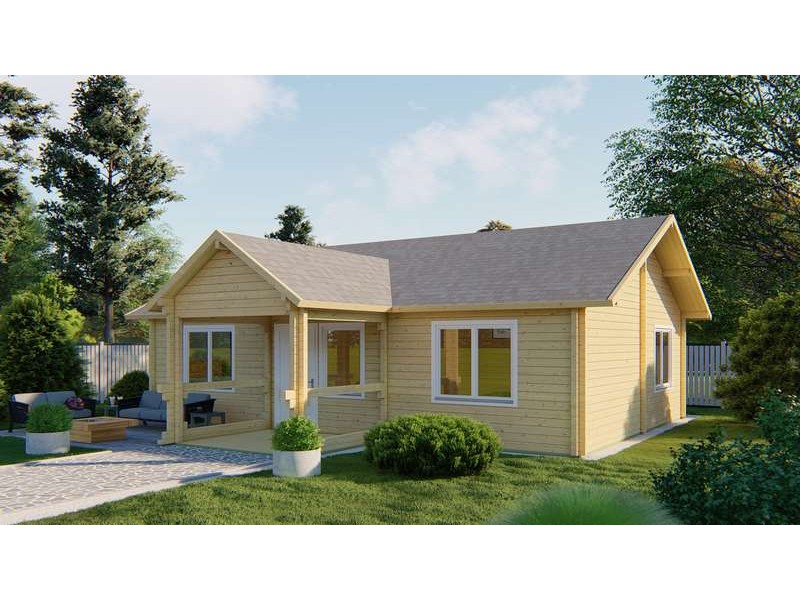 Chalet habitable 75m2 978x1040cm Finaud 92mm
