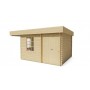 Chalet bois 10,9+4,6m2 350x500cm Helge