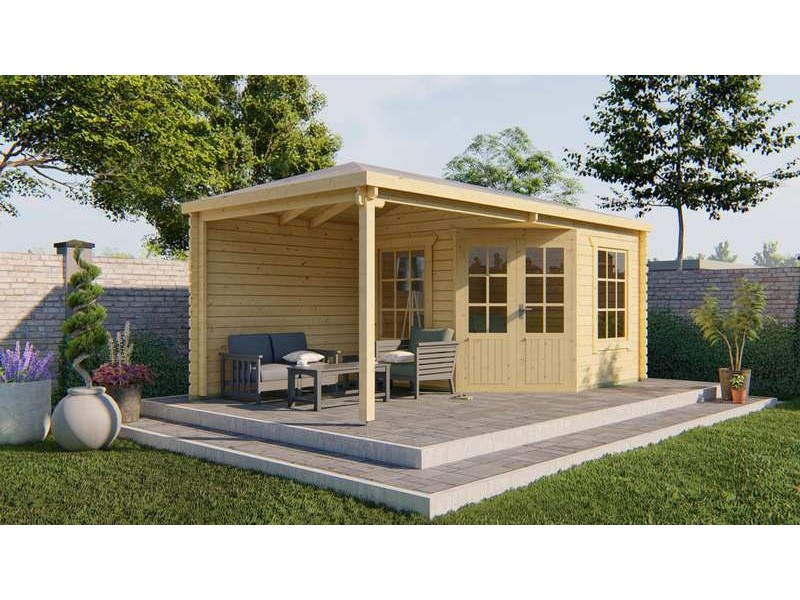 Chalet en bois 7,0+7,4m2 300x576cm JANE