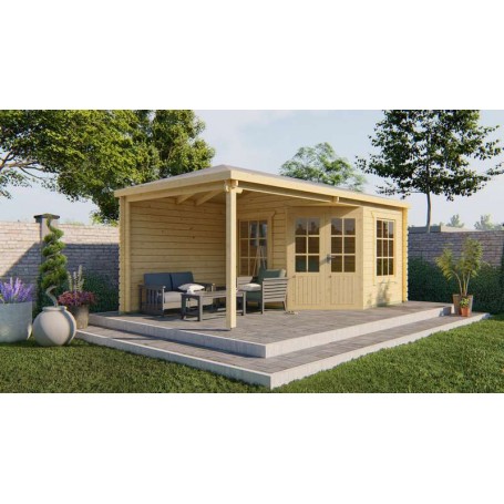 Chalet en bois 7,0+7,4m2 300x576cm JANE