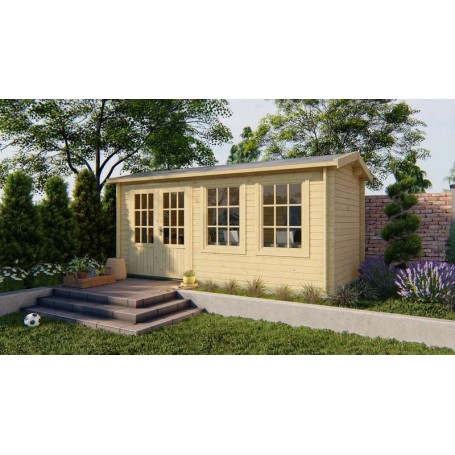 Chalet bois 12m2 500x250cm Josie