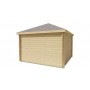 Chalet en bois 12m2 Silos 350x350cm madriers de 44mm 4 pentes