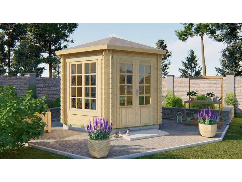 Chalet bois 9m2 354x316 Nora