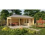 Chalet bois 9,7+14,8m2 350x800cm Paiva