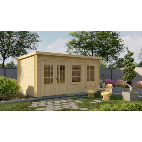 Chalet bois 15m2 500x300cm Sadie