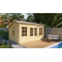 Chalet bois 17m2 480x350cm Tane