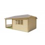 Chalet bois 15,3+10,8m2 420x700cm Torkel