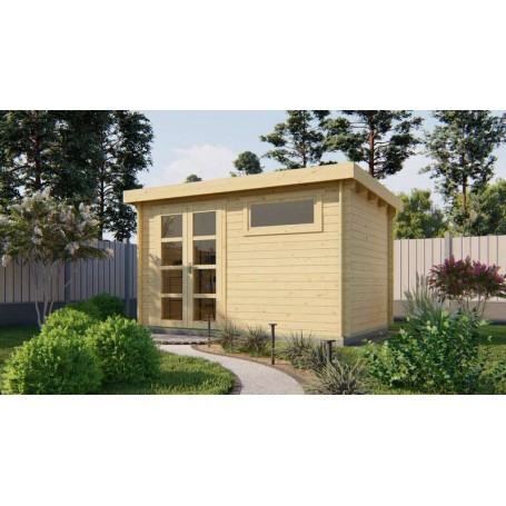 Chalet bois 10m2 380x260cm Uddel - Jardin et Chalet