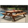 Table de picnic GEANTE en bois dur