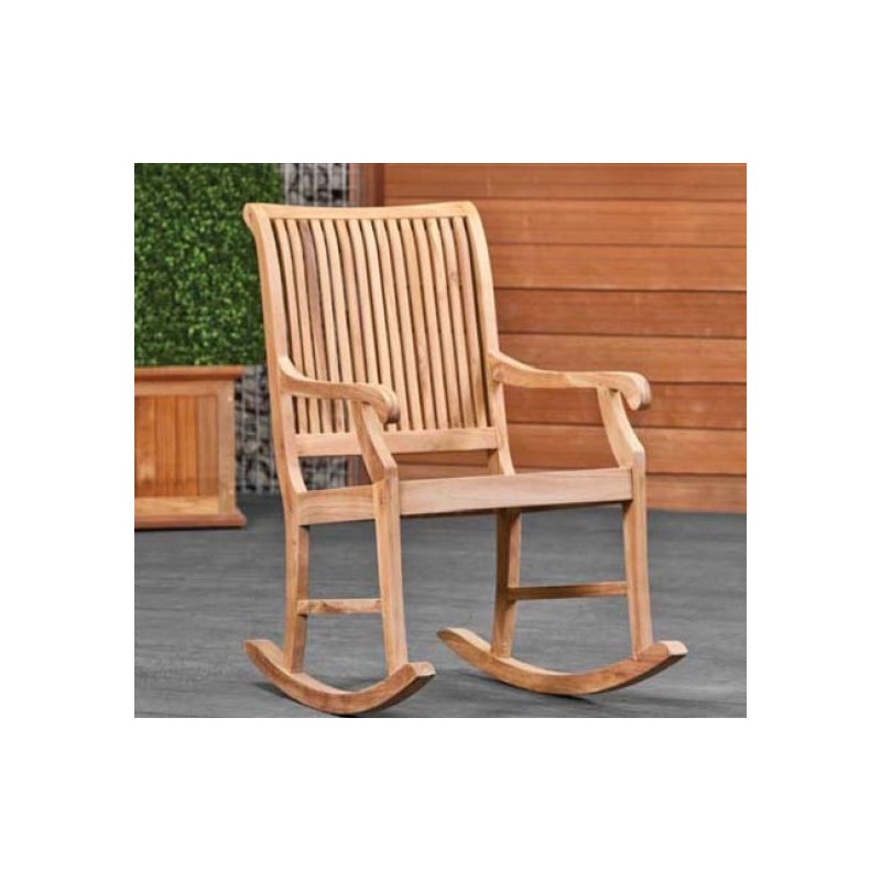 chaise a bascule en teck relax pas cher livraison incluse