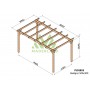 Carport voiture en bois toit plat