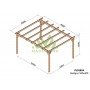 Carport voiture en bois toit plat