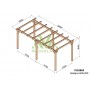 Carport voiture en bois toit plat