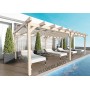 Pergola de 4 à 10 mètres toit plat lamellé collé