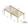 Plan de pergola à toit plat en lamellé collé