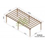 Plan de pergola à toit plat en lamellé collé