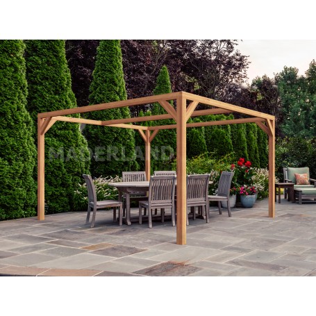 Pergola Tarragona de 250 à 400cm toit plat lamellé collé