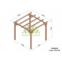 Pergola Sitges de 3 à 6 mètres toit plat lamellé collé