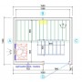 Plan de la cabine de Sauna 150x120cm 2 personnes Lillby