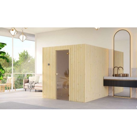 Cabine de Sauna 150x120cm 2 personnes Lillby