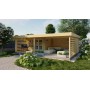 Chalet bois Lucette 9,1+28,4m2 490x820cm - 40mm - Vaste terrasse