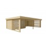 Chalet bois 9,1+28,4m2 490x820cm Lilou