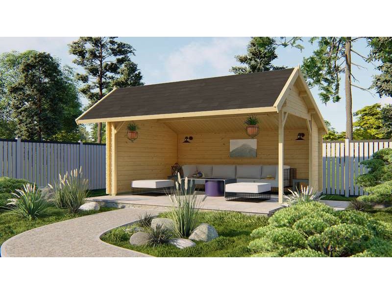 Kiosque-Chalet de jardin 18m2 500x350 THIERRY