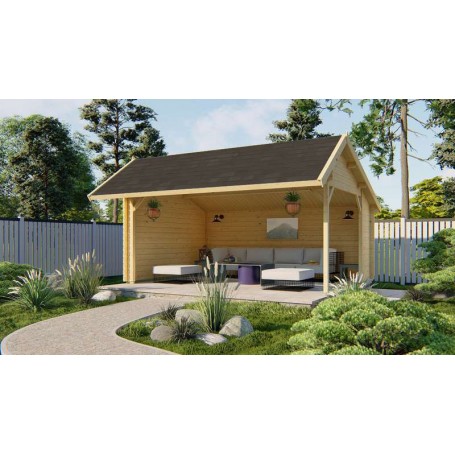 Kiosque-Chalet de jardin 18m2 500x350 THIERRY