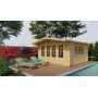 Chalet bois 20m2 440x440cm Derby