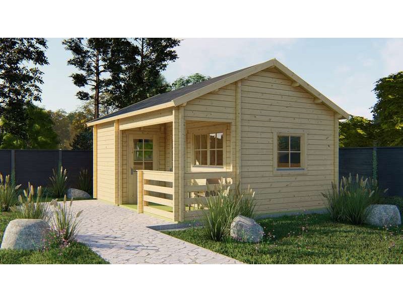 Chalet habitable 23+5,4m2 510x600cm Edelweiss