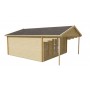 Chalet bois 23m2 500x500cm Emiel