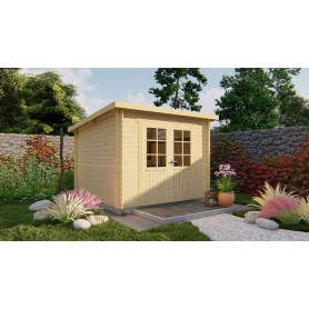 Cabane bois jardin 7m2 Joko 270x270cm - 28mm - porte double - mono pente Abri de jardin 7,0m2 270x270cm Jorgen