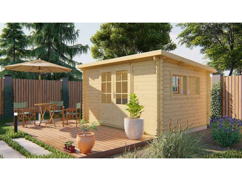Chalet bois 11m2 300x380cm Loya
