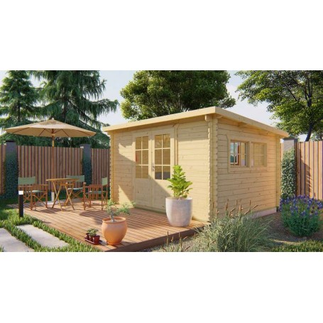 Chalet bois 11m2 300x380cm Loya