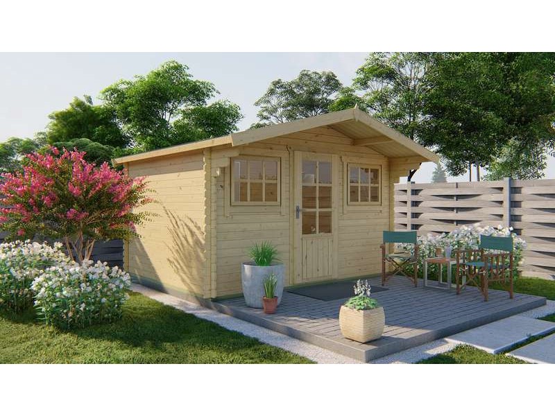 Chalet bois 11m2 300x380cm Mika