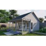 Chalet bois 19,3+10,5m2 550x600cm Olaug