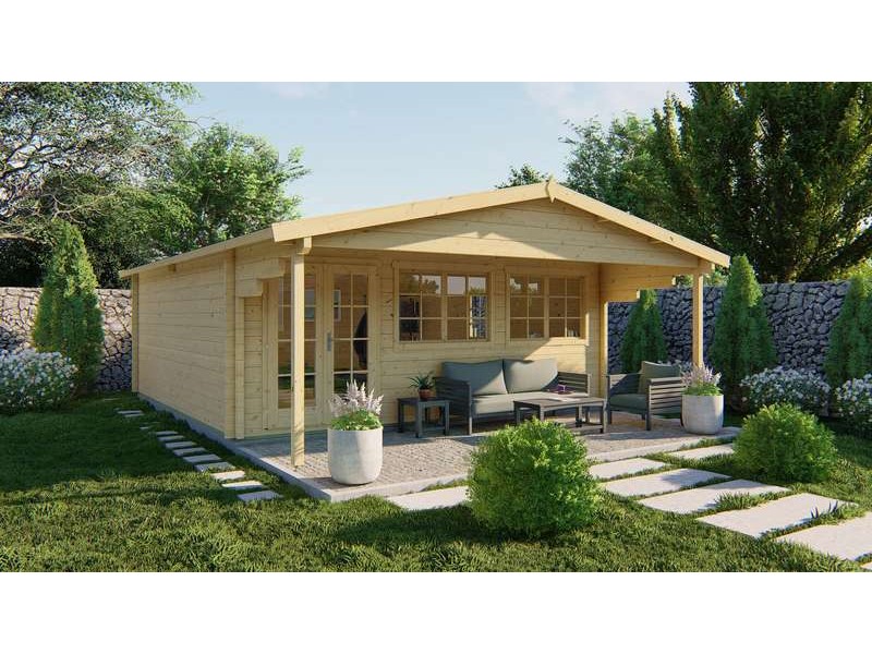 Chalet bois 33m2 595x595cm Rune
