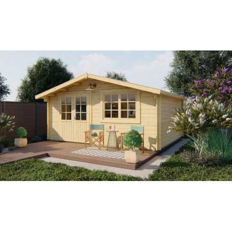 Chalet en bois 20m2 500x400cm DRESDE