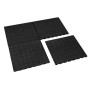 Tapis aire de jeu en caoutchouc noir - Jardin et chalet