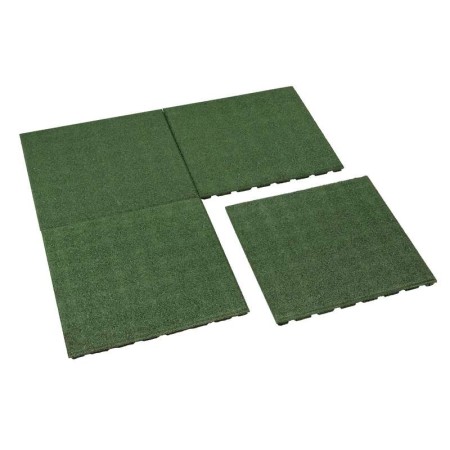 Tapis aire de jeu en caoutchouc vert - Jardin et Chalet