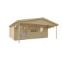 Chalet en bois 21,8+11,2m2 400x600cm Torsten