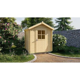 Abri jardin bois 3.2m2 Archi - 28mm - Porte vitrée, sapin nordique Abri de jardin 3.2m2 180x180cm Richard