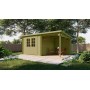 Chalet bois 7,5+5,4m2 300x500cm Dora imprégné en vert