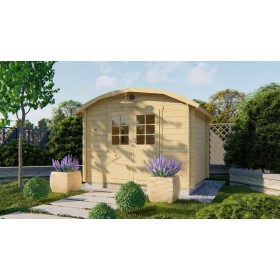 Petit chalet en bois 7m2 Kaina 240x300cm - 28mm - Toit rond Chalet bois 7m2 240x300cm Klair