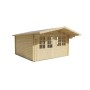 Chalet bois 16m2 420x420cm Inge