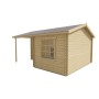 Chalet bois 16,5m2 410x500cm Johan